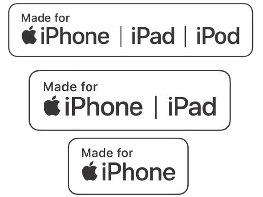 Use OEM Chargers for Battery Safety – UpgradeByUs Official "Made for iPhone" and "Made for iPad" certification logos featured on UpgradeByUs approved charging accessories